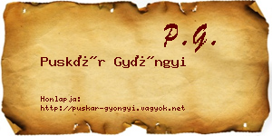 Puskár Gyöngyi névjegykártya